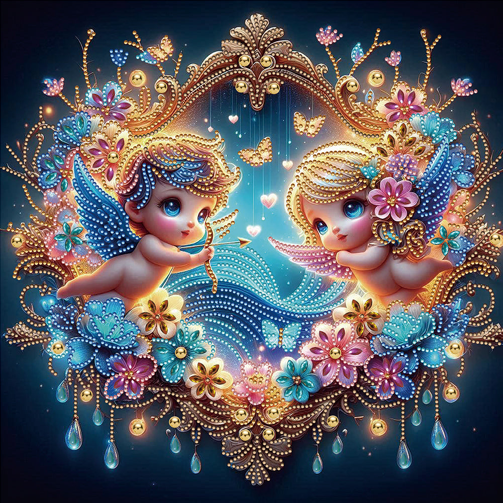 Diamond Painting - Partial Special Shaped - Cherub angel (40*40CM)
