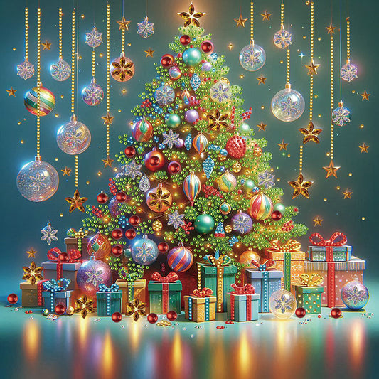 Diamond Painting - Partial Special Shaped - Festival Christmas tree (40*40CM)