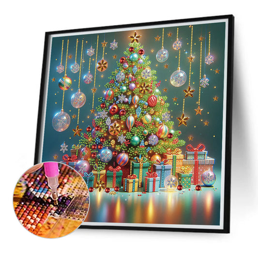 Diamond Painting - Partial Special Shaped - Festival Christmas tree (40*40CM)
