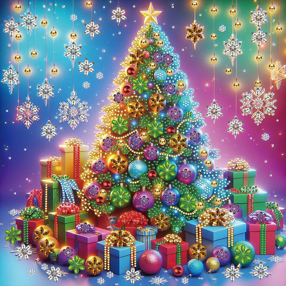 Diamond Painting - Partial Special Shaped - Festival Christmas tree (40*40CM)