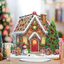 Load image into Gallery viewer, Acrylic Winter Christmas House Diamond Painting Desktop Decorations for Beginner
