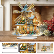 Load image into Gallery viewer, Acrylic Winter Christmas House Diamond Painting Desktop Decorations for Beginner
