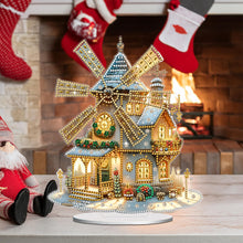 Load image into Gallery viewer, Acrylic Winter Christmas House Diamond Painting Desktop Decorations for Beginner
