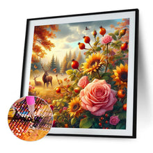 Load image into Gallery viewer, Diamond Painting - Full Square - Autumn flowers and animals (40*40CM)
