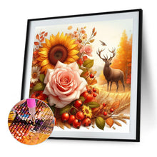 Load image into Gallery viewer, Diamond Painting - Full Square - Autumn flowers and animals (40*40CM)
