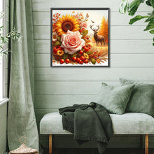 Load image into Gallery viewer, Diamond Painting - Full Square - Autumn flowers and animals (40*40CM)
