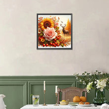 Load image into Gallery viewer, Diamond Painting - Full Square - Autumn flowers and animals (40*40CM)
