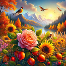 Load image into Gallery viewer, Diamond Painting - Full Square - Autumn flowers and animals (40*40CM)
