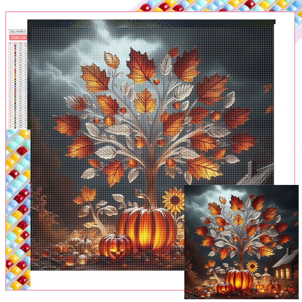 Diamond Painting - Full Square - Glass maple tree (40*40CM)