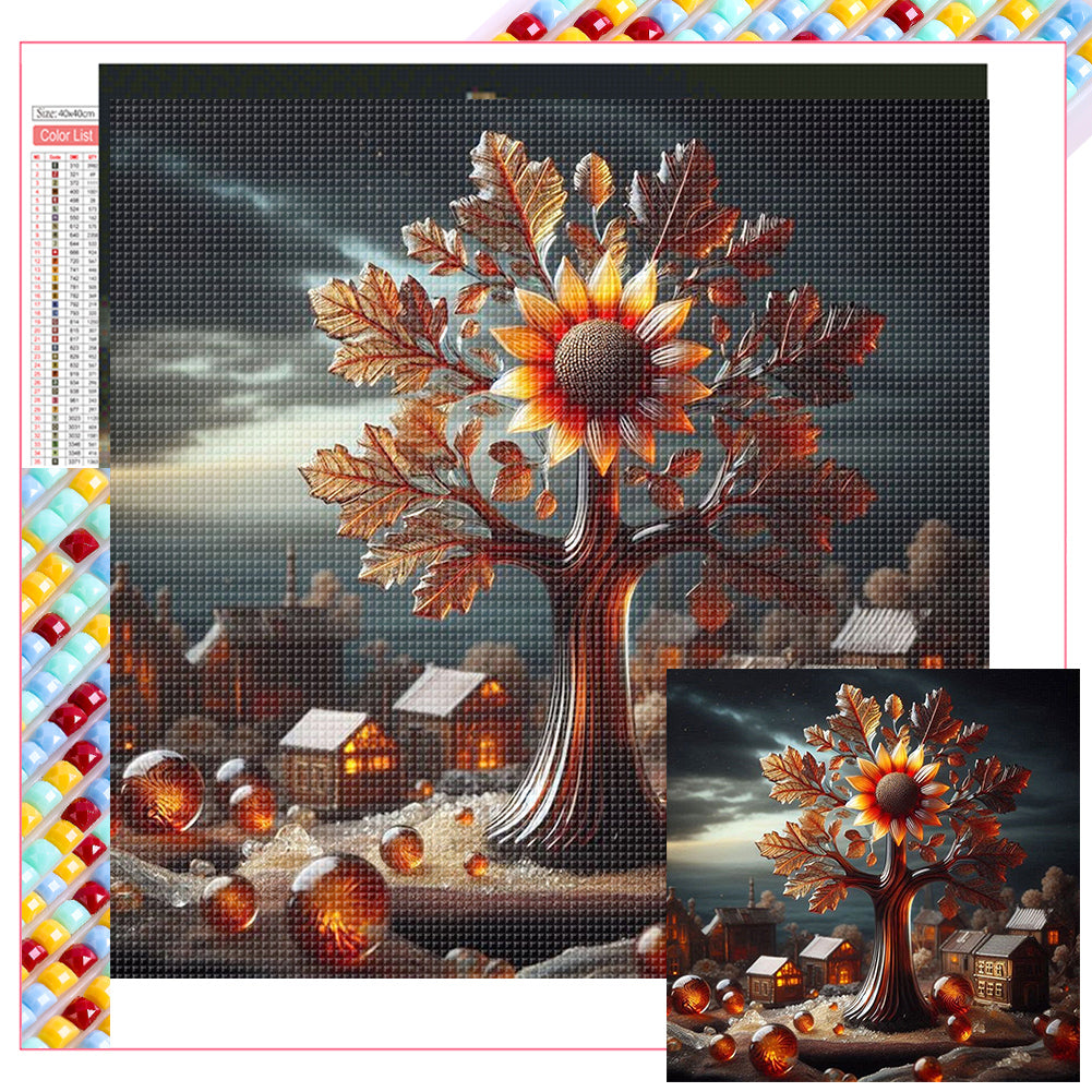 Diamond Painting - Full Square - Glass maple tree (40*40CM)