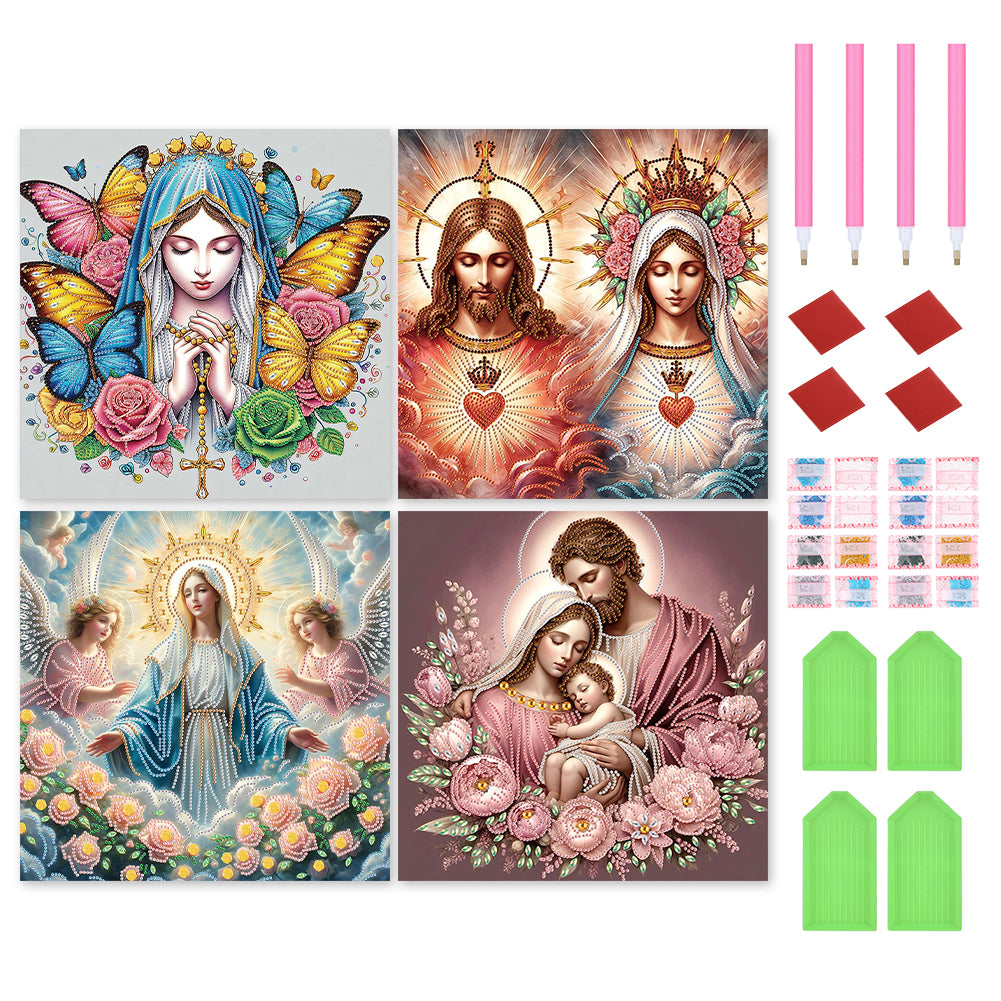 Diamond Painting - Partial Special Shaped - mother jesus (40*40CM)