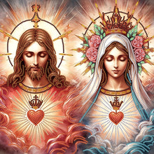 Load image into Gallery viewer, Diamond Painting - Partial Special Shaped - mother jesus (40*40CM)
