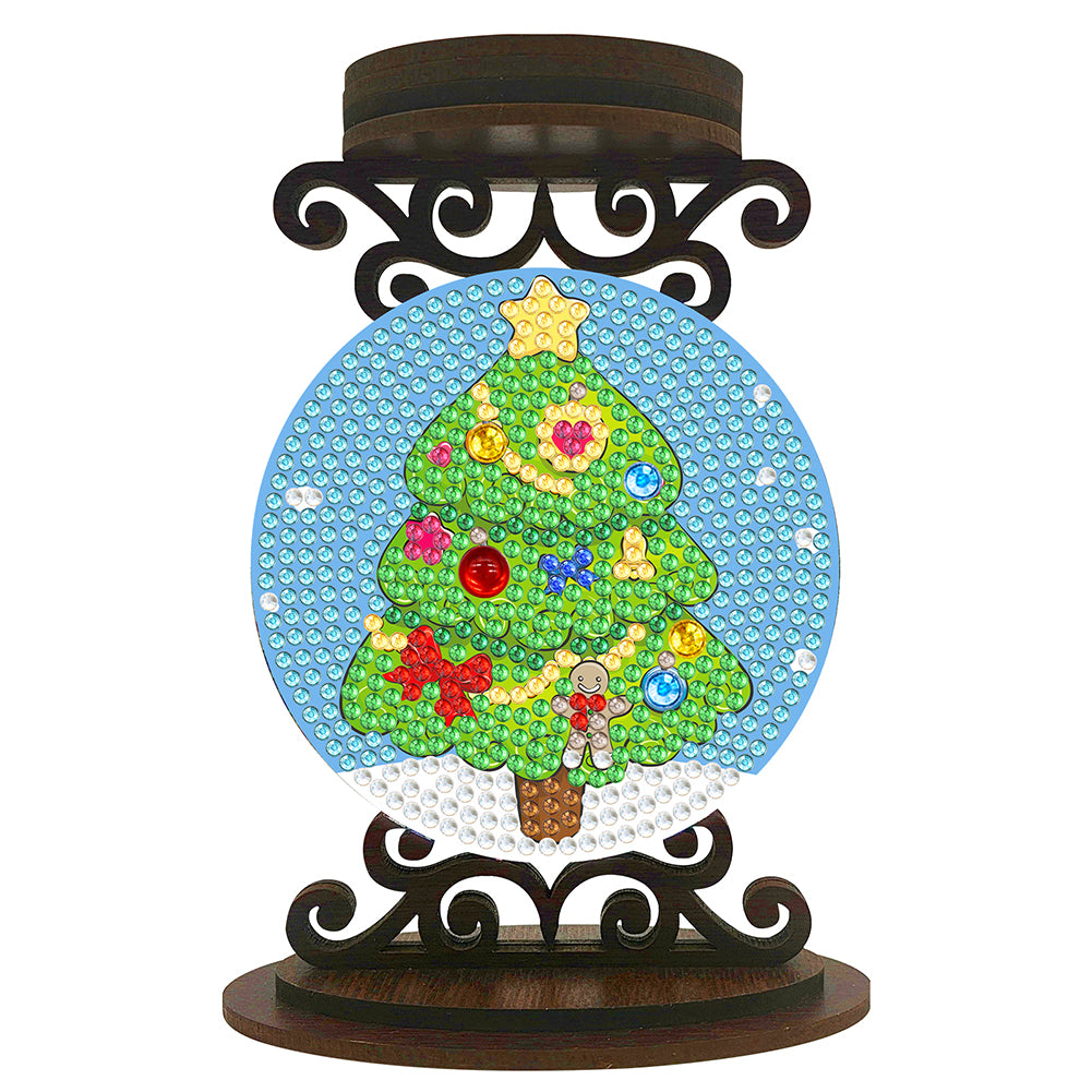 Christmas Tree Diamond Painting Candle Holder Ornaments Gifts for Family Friends