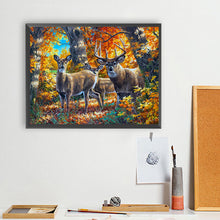 Load image into Gallery viewer, Diamond Painting - Full Round - Maple forest elk (40*30CM)
