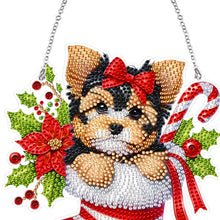 Load image into Gallery viewer, Acrylic Special Shaped Christmas Stocking Yorkshire Terrier Hanging Diamond Kits
