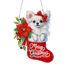 Load image into Gallery viewer, Acrylic Special Shaped Christmas Stocking Chihuahua Hanging Diamond Kits Decor
