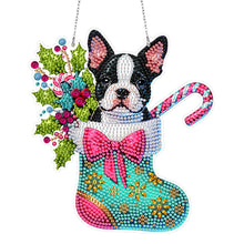 Load image into Gallery viewer, Acrylic Special Shaped Christmas Stocking French Bulldog Hanging Diamond Kits
