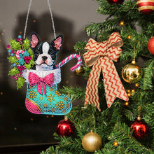 Load image into Gallery viewer, Acrylic Special Shaped Christmas Stocking French Bulldog Hanging Diamond Kits
