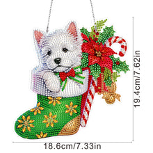 Load image into Gallery viewer, Acrylic Special Shaped Xmas Stocking West Highland Terrier Hanging Diamond Decor
