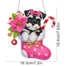 Load image into Gallery viewer, Acrylic Special Shaped Christmas Stocking Schnauzer Hanging Diamond Kits Decor
