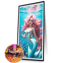 Load image into Gallery viewer, AB Diamond Painting - Full Round - pink-haired mermaid (40*70CM)
