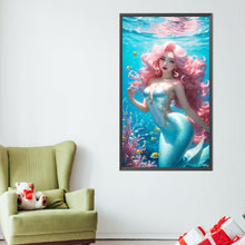 Load image into Gallery viewer, AB Diamond Painting - Full Round - pink-haired mermaid (40*70CM)
