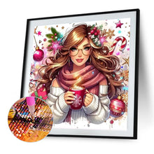 Load image into Gallery viewer, Diamond Painting - Full Square - hot tea girl (40*40CM)
