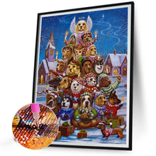 Load image into Gallery viewer, Diamond Painting - Full Square - Christmas dog (30*40CM)
