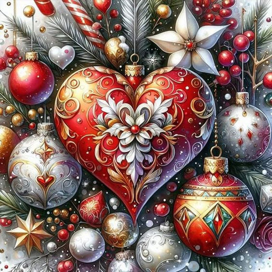 AB Diamond Painting - Full Round - Christmas love ball (30*30CM)