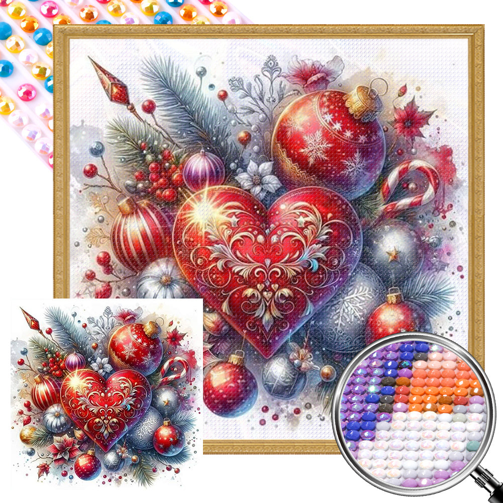 AB Diamond Painting - Full Round - Christmas love ball (30*30CM)