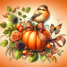 Load image into Gallery viewer, AB Diamond Painting - Full Round - Pumpkin bird (30*30CM)
