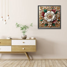 Load image into Gallery viewer, AB Diamond Painting - Full Round - white pearl flower (40*40CM)
