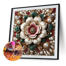 Load image into Gallery viewer, AB Diamond Painting - Full Round - white pearl flower (40*40CM)
