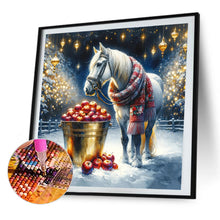 Load image into Gallery viewer, AB Diamond Painting - Full Round - winter apple white horse (40*40CM)

