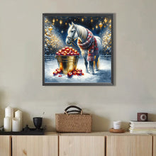 Load image into Gallery viewer, AB Diamond Painting - Full Round - winter apple white horse (40*40CM)
