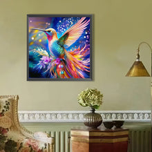 Load image into Gallery viewer, AB Diamond Painting - Full Round - floral hummingbird (40*40CM)
