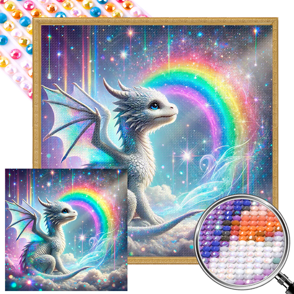 AB Diamond Painting - Full Round - rainbow dragon (40*40CM)