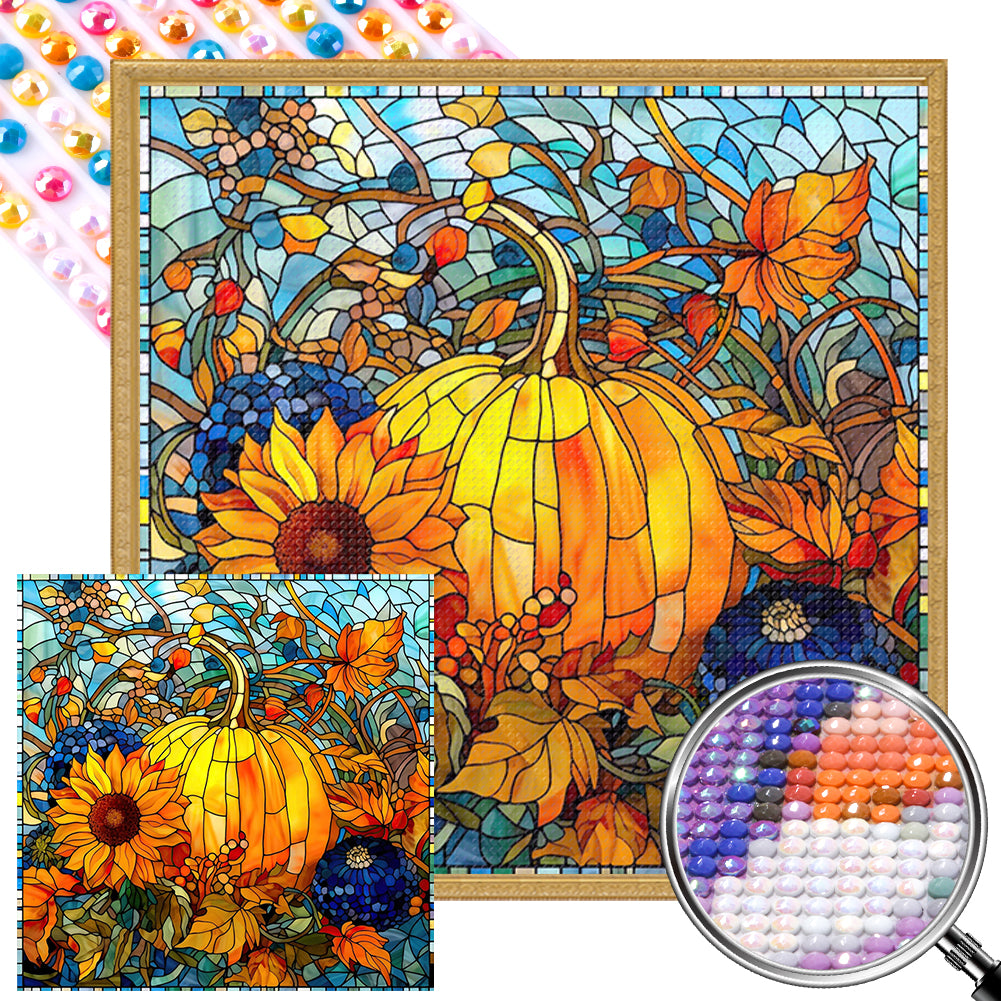 AB Diamond Painting - Full Round - sunflower pumpkin (40*40CM)