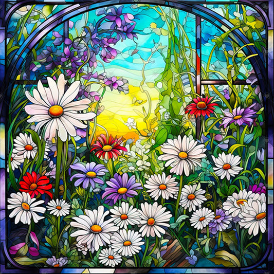 AB Diamond Painting - Full Round - daisy bush (40*40CM)