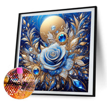 Load image into Gallery viewer, AB Diamond Painting - Full Round - blue rose flower (40*40CM)
