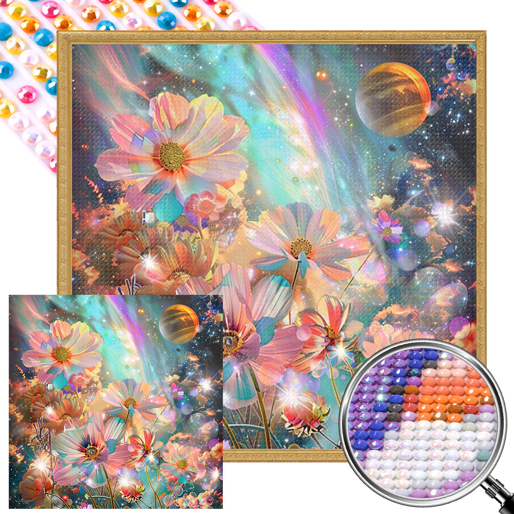 AB Diamond Painting - Full Round - planet bouquet (40*40CM)