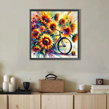Load image into Gallery viewer, AB Diamond Painting - Full Round - sunflower bike (40*40CM)
