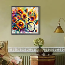 Load image into Gallery viewer, AB Diamond Painting - Full Round - sunflower bike (40*40CM)
