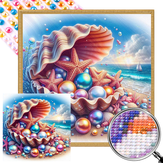 AB Diamond Painting - Full Round - Shell Starfish Pearl (40*40CM)