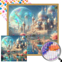 Load image into Gallery viewer, AB Diamond Painting - Full Round - Planet Lotus Castle (40*40CM)
