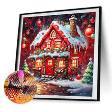 Load image into Gallery viewer, AB Diamond Painting - Full Round - Christmas red cabin (40*40CM)
