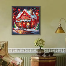 Load image into Gallery viewer, AB Diamond Painting - Full Round - Christmas red cabin (40*40CM)
