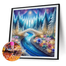 Load image into Gallery viewer, AB Diamond Painting - Full Round - Ice flower white bridge river water (40*40CM)
