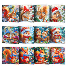 Load image into Gallery viewer, 12Pcs Christmas Special Shape Bird Diamond Drawing Card for Holiday Party Favors
