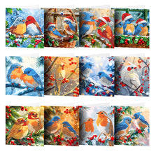 Load image into Gallery viewer, 12Pcs Christmas Special Shape Bird Diamond Drawing Card for Holiday Party Favors
